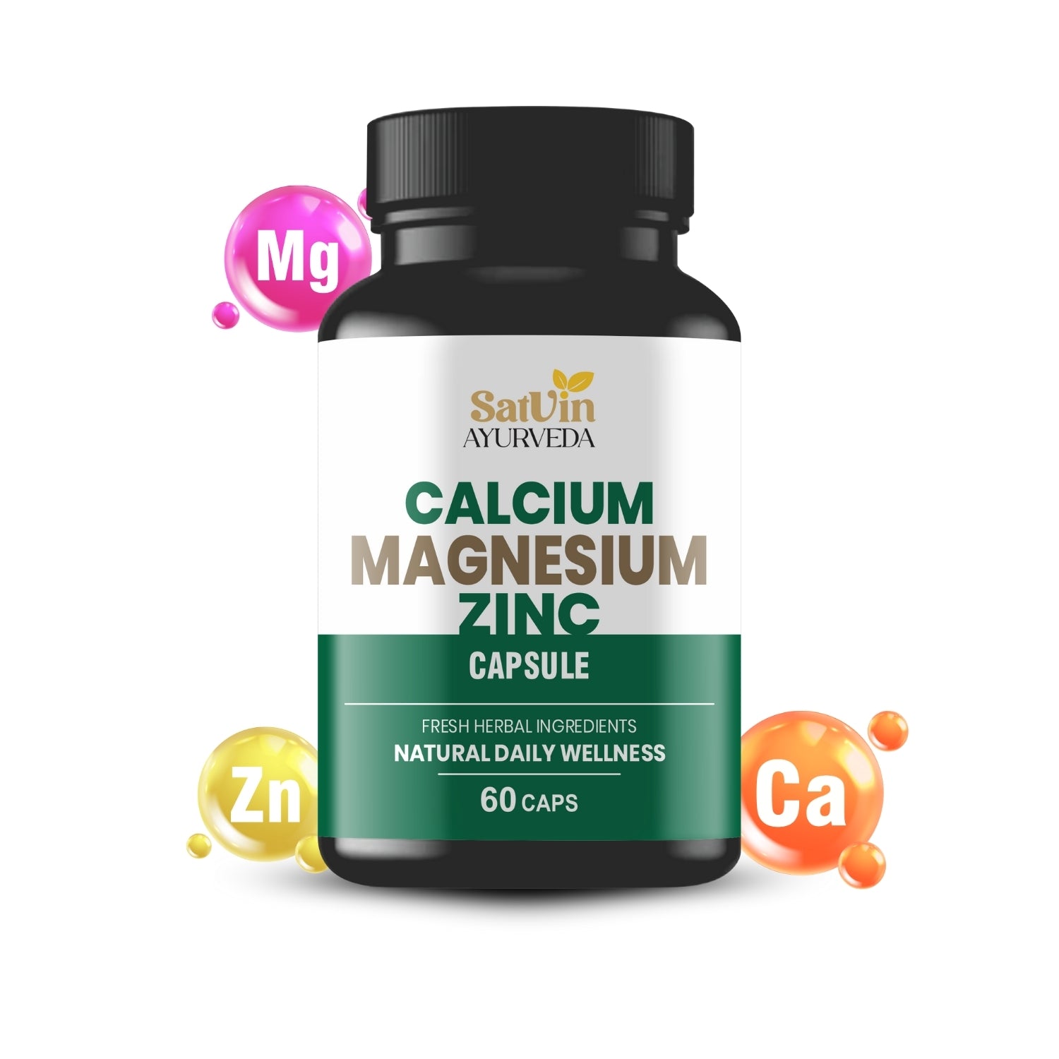 Satvin Ayurveda Calcium Magnesium Zinc Capsules