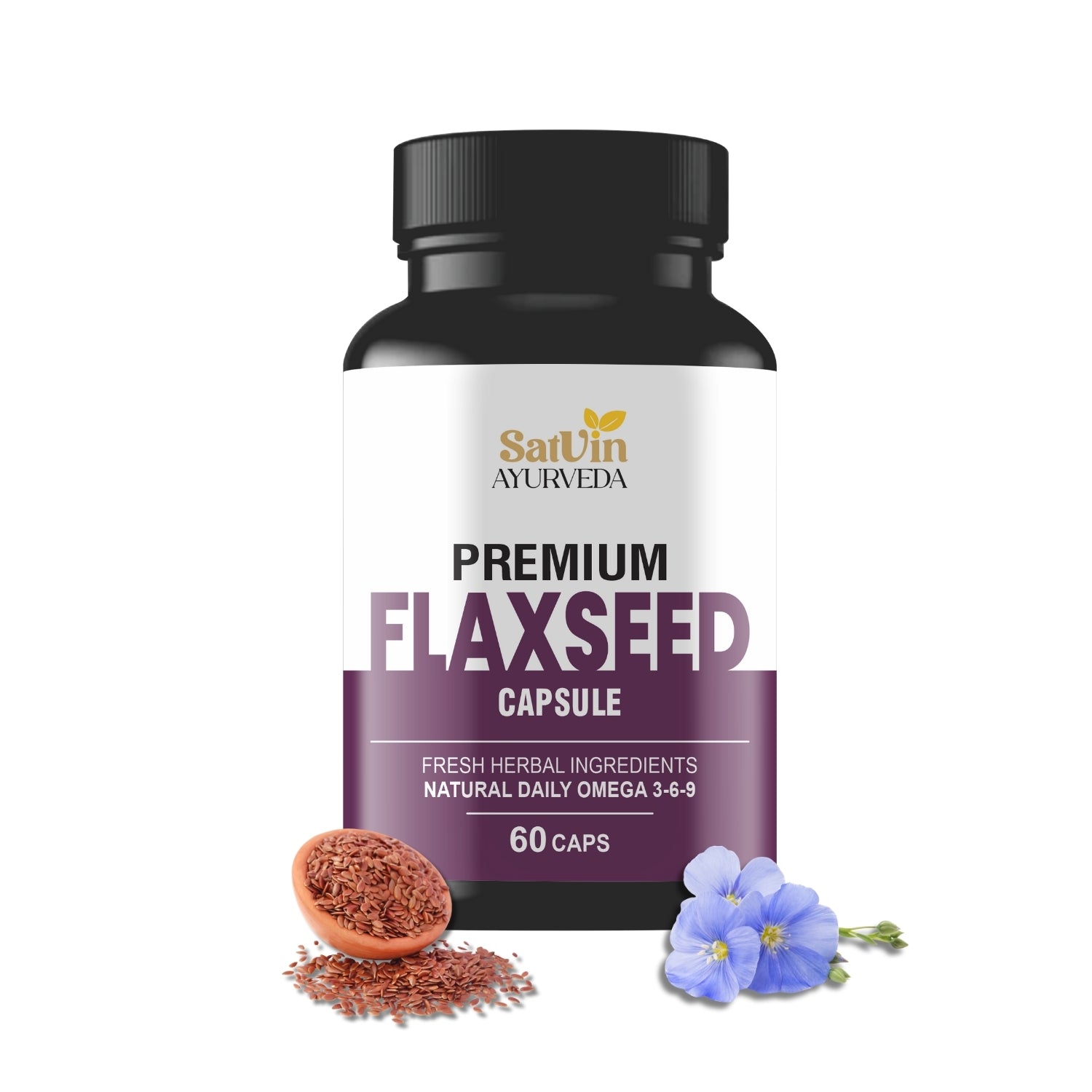 Satvin Ayurveda Premium Flaxseed Oil Capsules