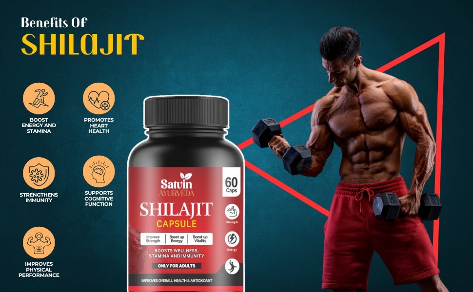 Satvin Ayurveda Combo of Ashwagandha & Shilajit Capsules for Men & women