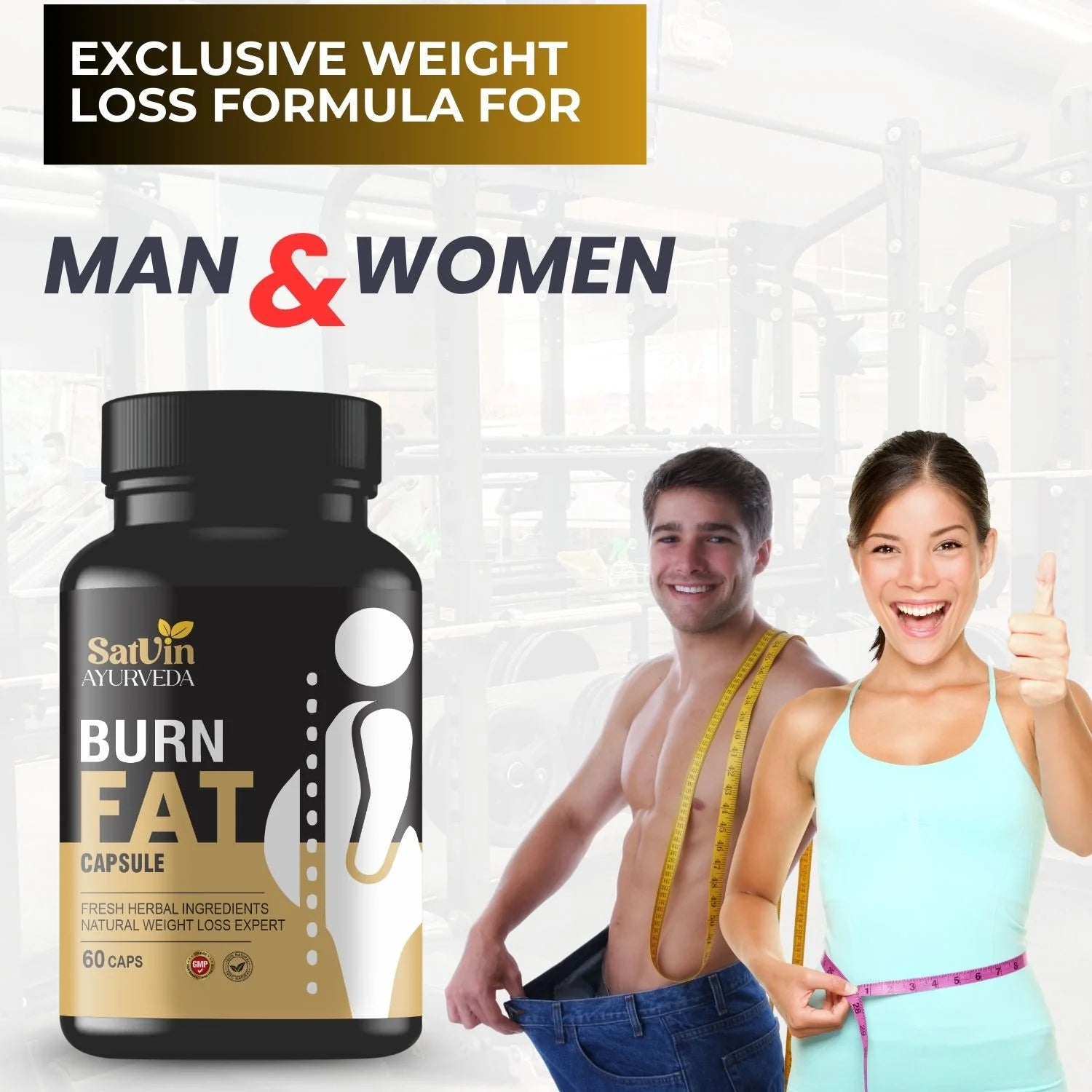 Satvin Ayurveda Burn Fat  Capsules For Men & Women