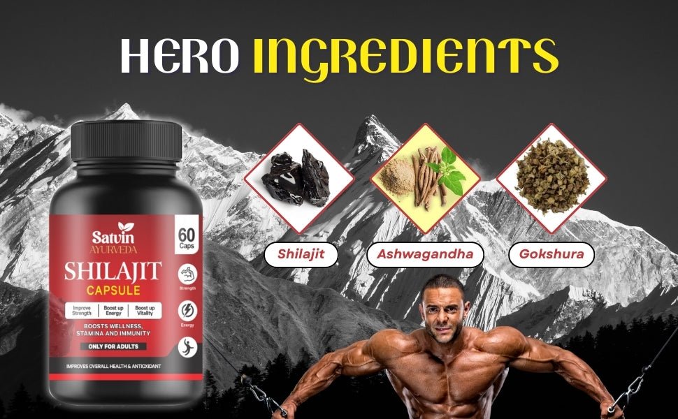 Satvin Ayurveda The Ultra Fire Capsules & Ultra Fire Oil For Men