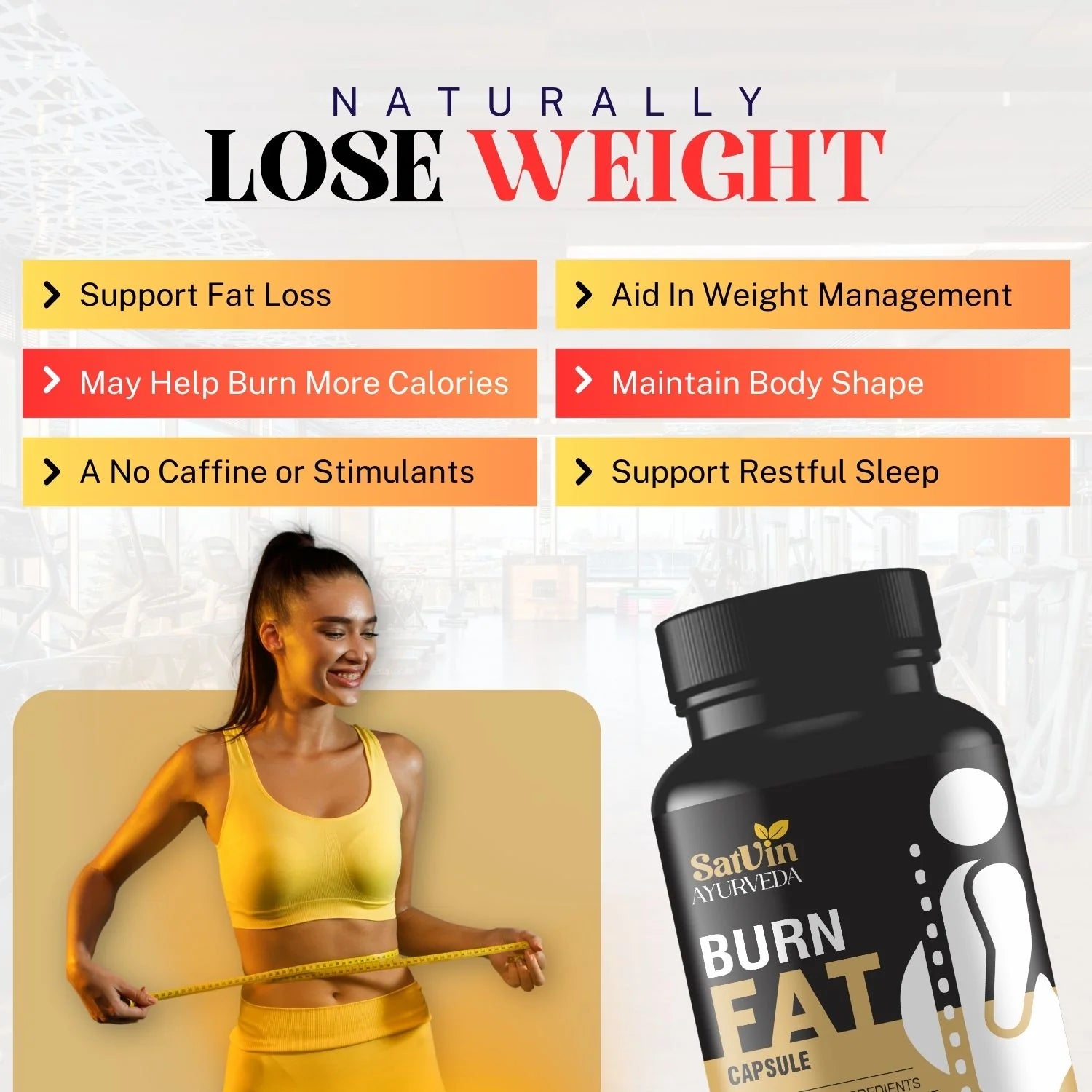 Satvin Ayurveda Burn Fat  Capsules For Men & Women