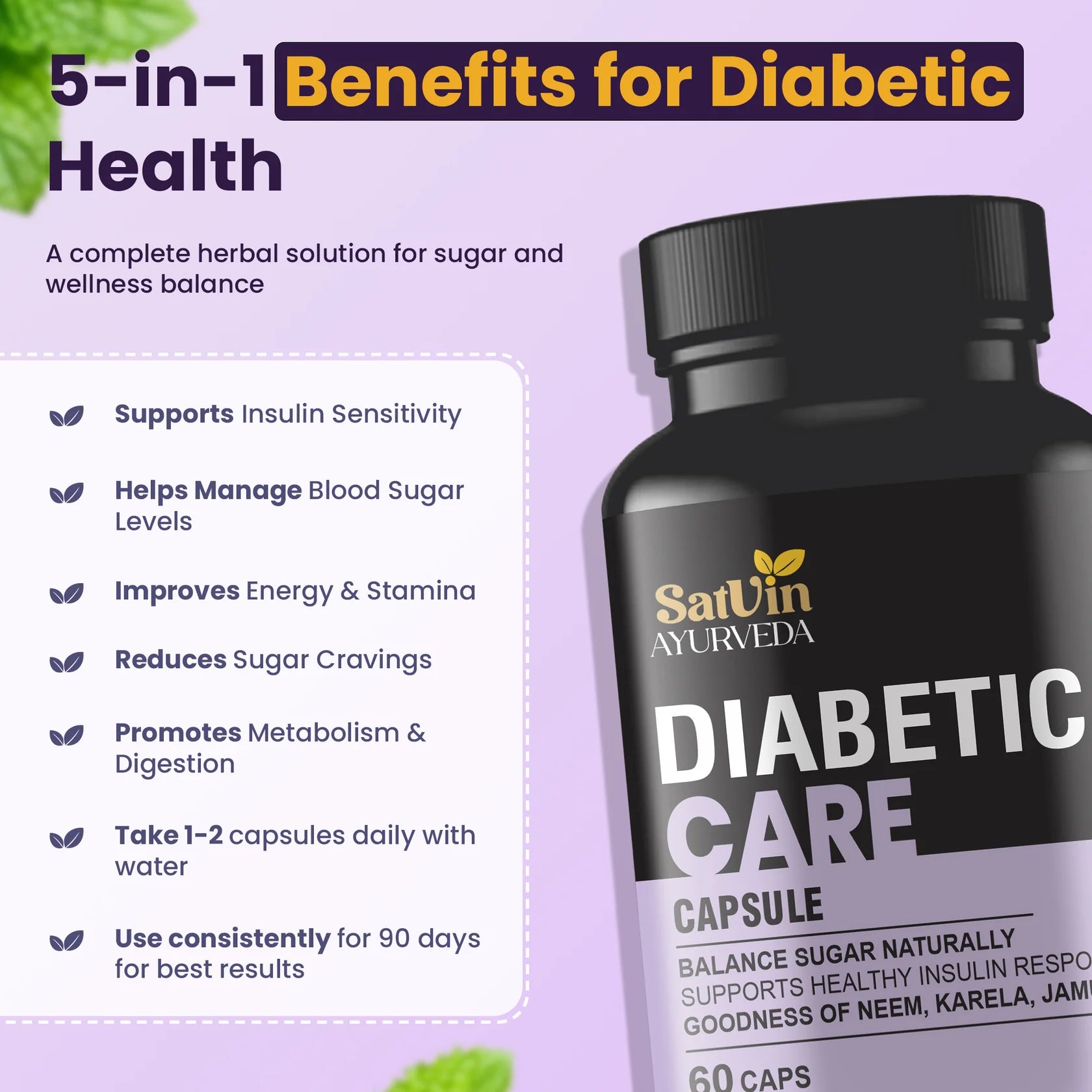 Satvin Ayurveda Diabetic Care Capsule