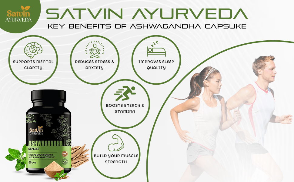 Satvin Ayurveda Combo of Ashwagandha & Shilajit Capsules for Men & women