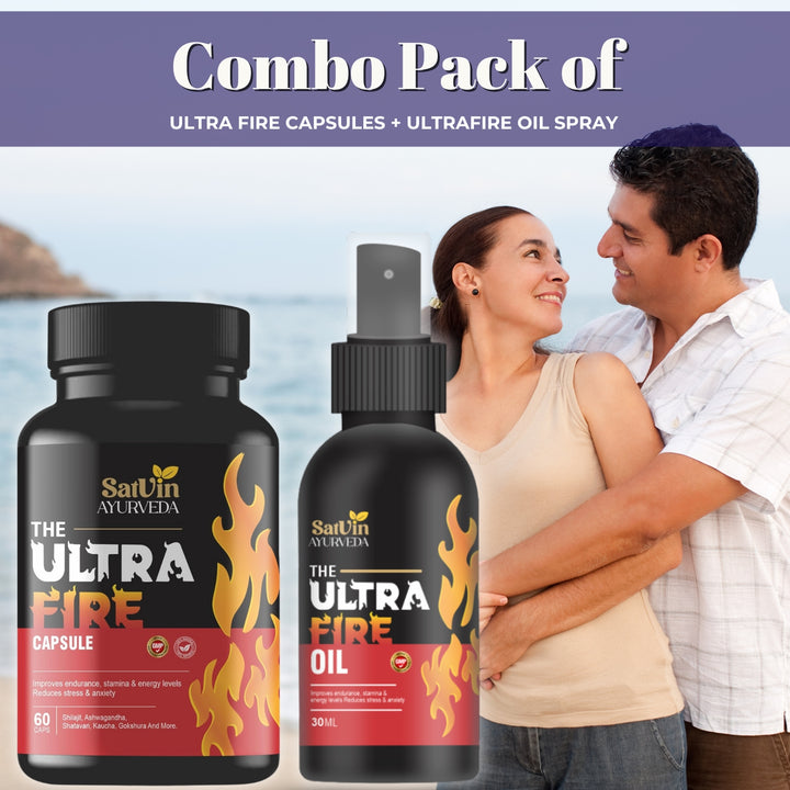 Ultra Fire Combo – Ayurvedic Capsule & Oil for Strength, Stamina & Performance